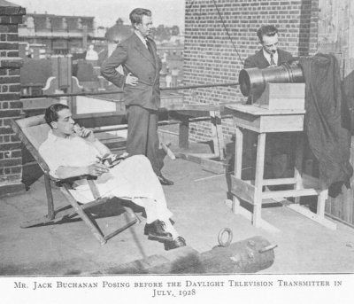 July 1928 - JLB prepares to transmit an outside broadcast