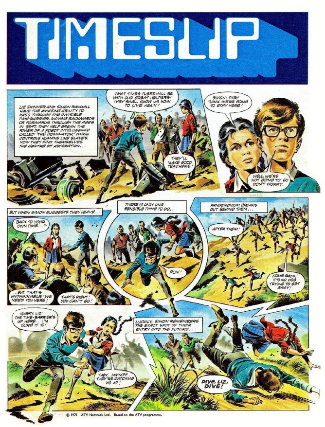 Timeslip comic strip in Look-in